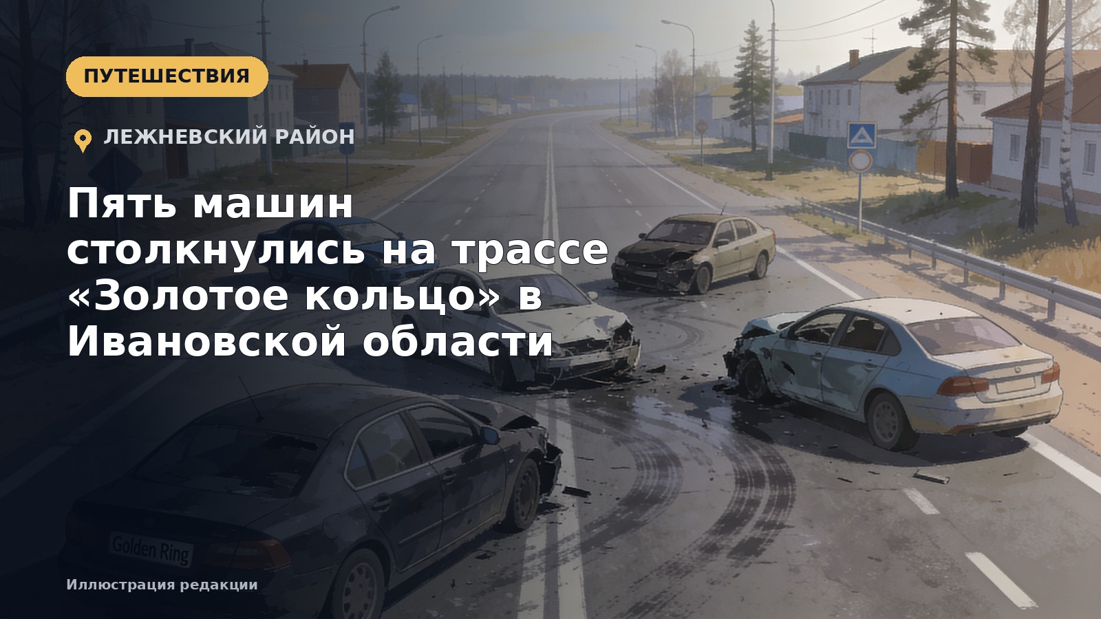 Пять машин столкнулись на трассе «Золотое кольцо» в Ивановской области