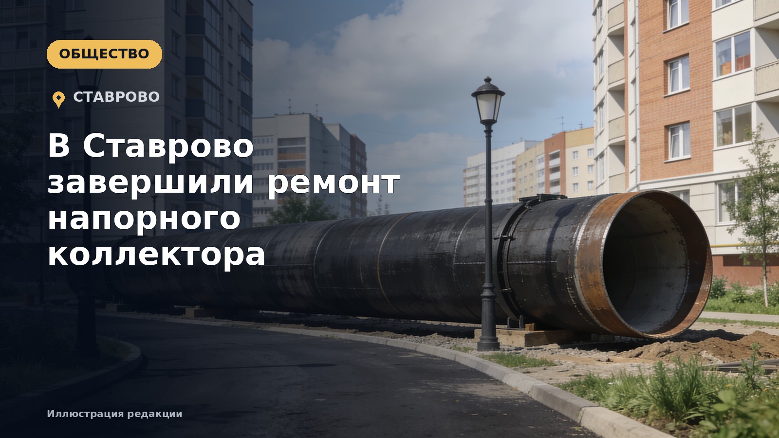 В Ставрово завершили ремонт напорного коллектора — иллюстрация