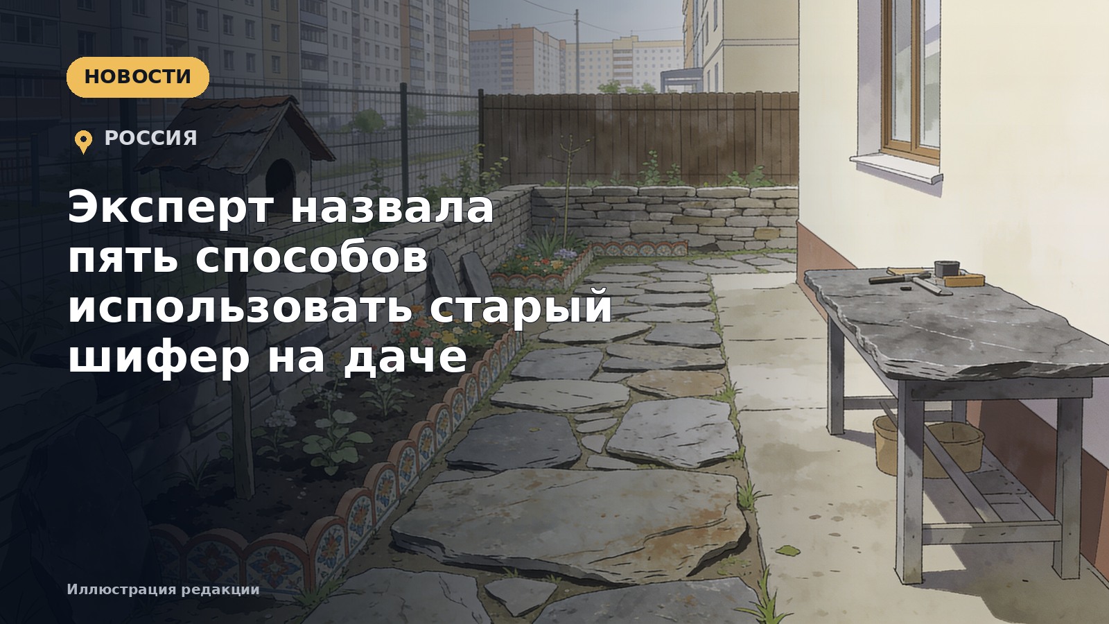 Эксперт назвала пять способов использовать старый шифер на даче — иллюстрация